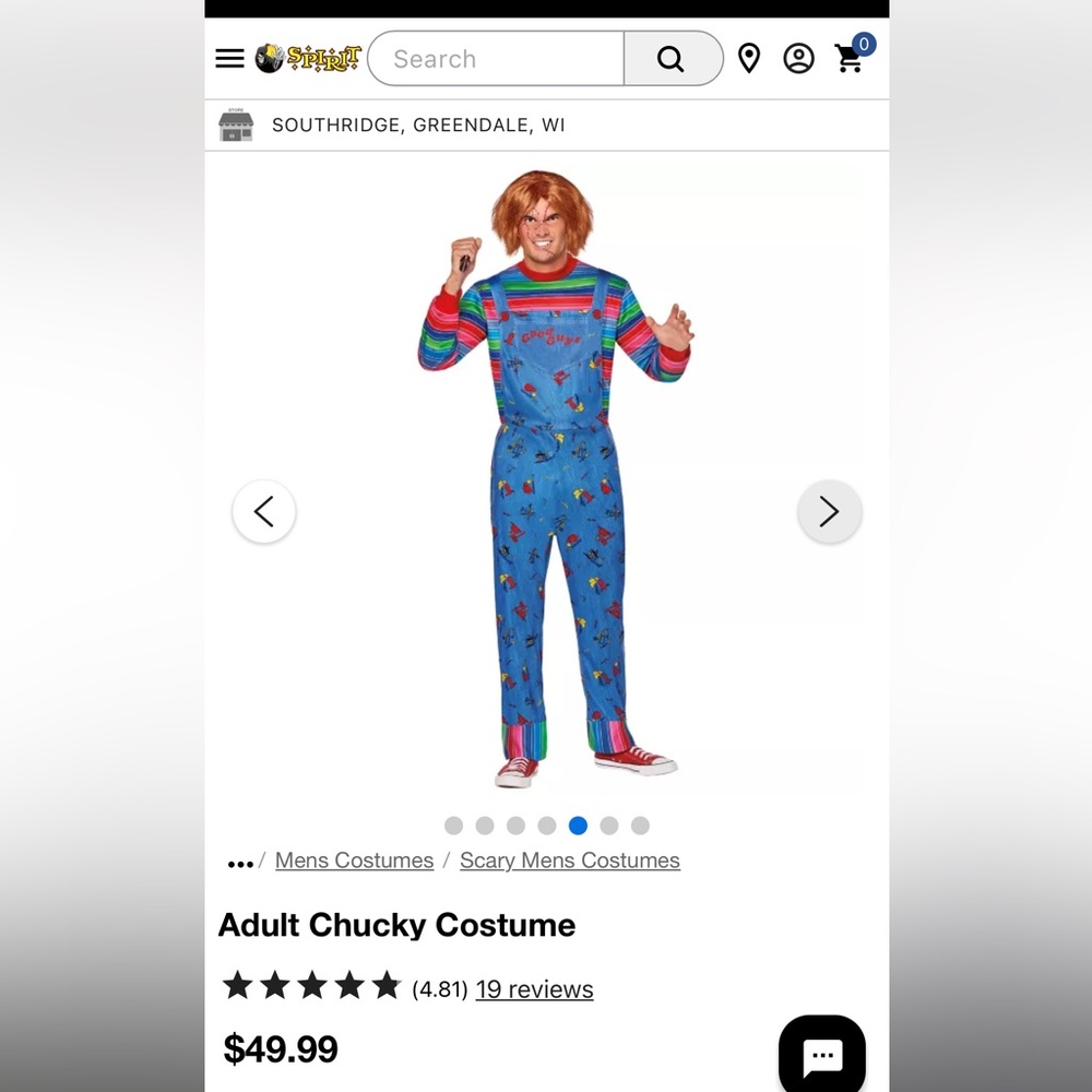 Adult Chucky Costume